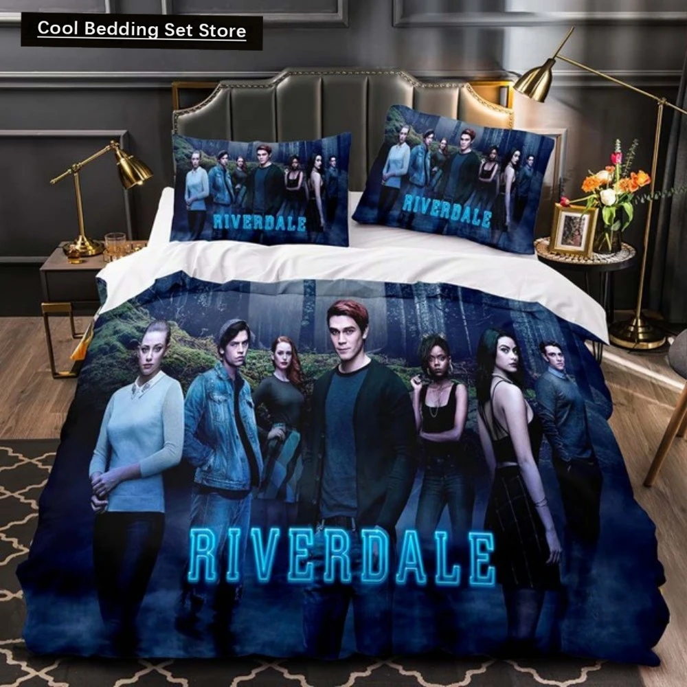 

New Movie Riverdale Bedding Set Teens Boys Duvet Cover Set with Pillow Cover Comforter Set Single Queen King Full Size Bed Linen