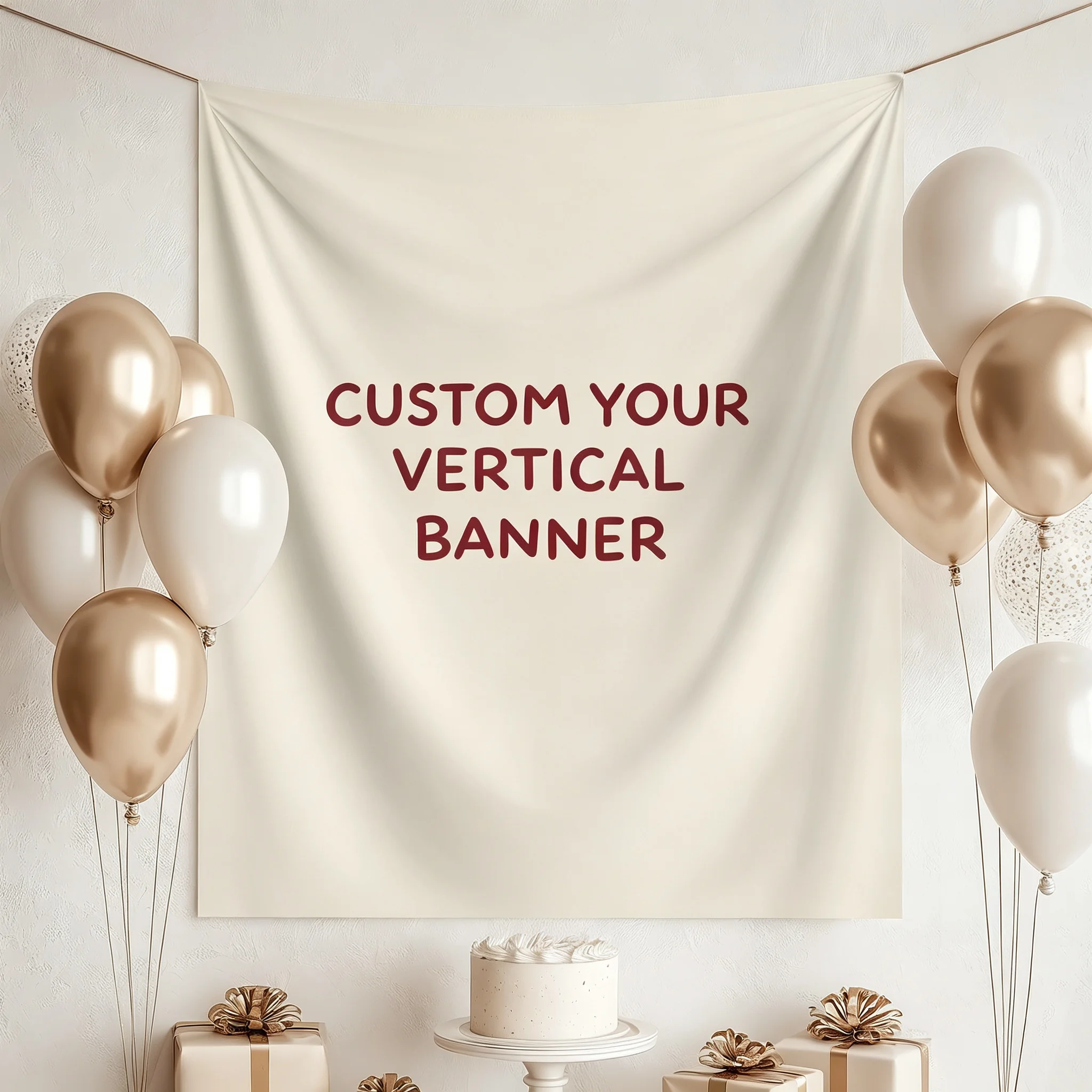 Custom 1pc Vertical Banner, Durable for Wedding, Birthday, Baby Shower, Engagement Party Decor, Personalized Backdrop Background