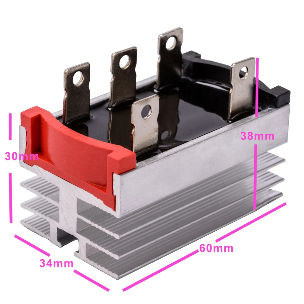 Pont redresseur à courant élevé, SQL5010, 1200V, monophasé ou triphasé, combiné avec dissipateur thermique, 10A, 20A, 30A, 40A, 50A, technologie de diode laser