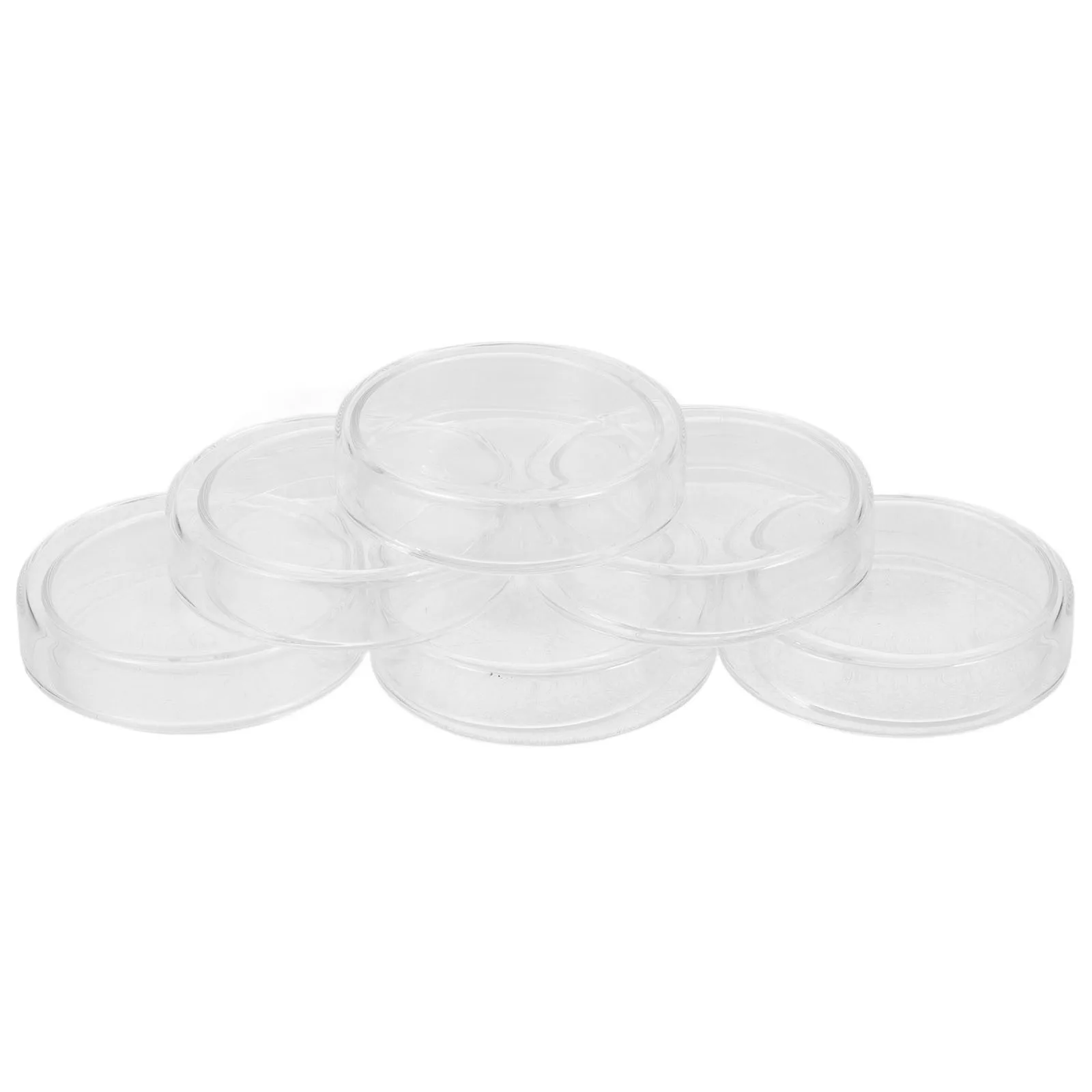 

6Pcs Glass Petri Plates High Temperature Resistant Durable Laboratory Culture Plates Flat Surface for Scientific Experiments