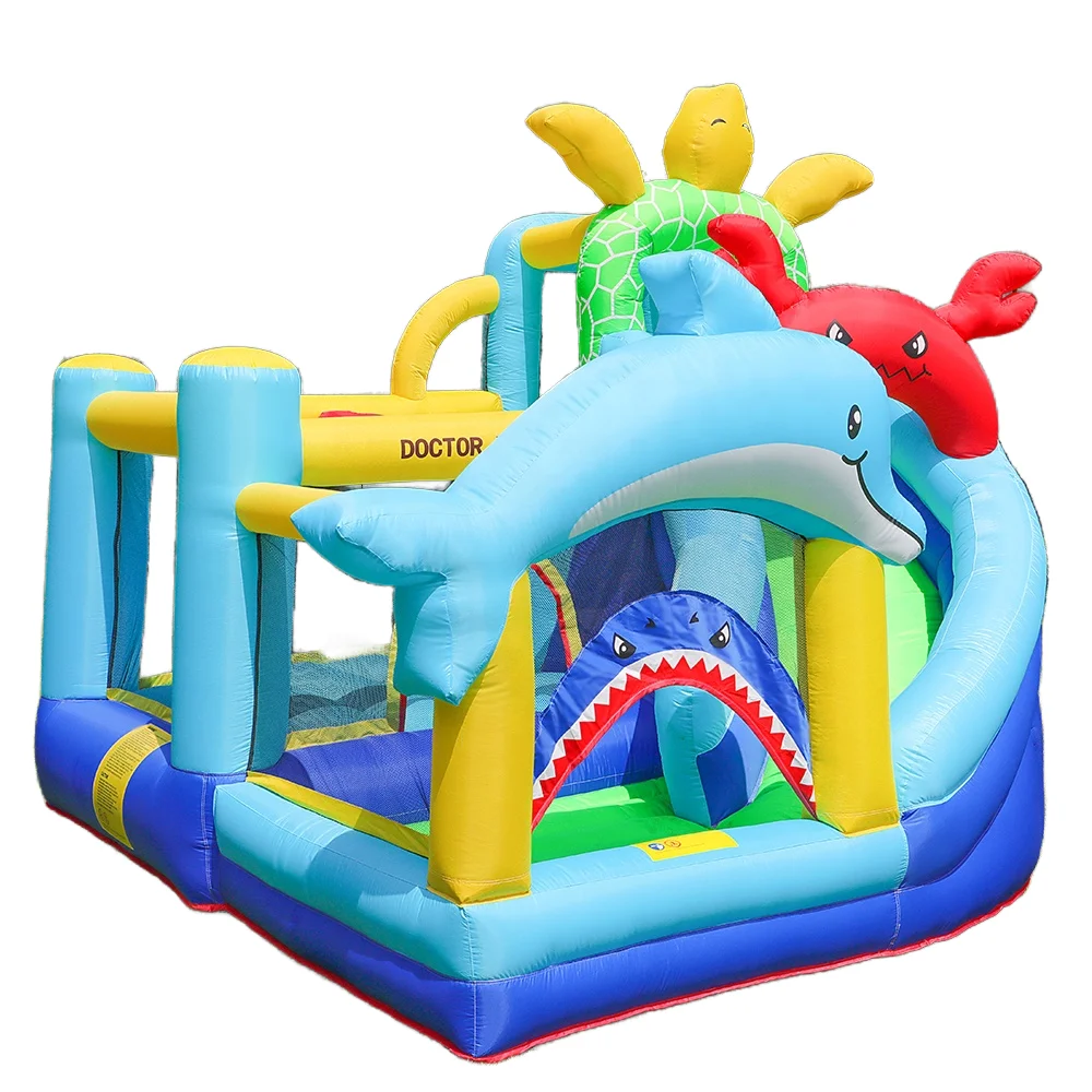 

Doctor Dolphin Pvc Customization Kids Sale Cartoon Design Wholesale Inflatable Commercial Bounce House