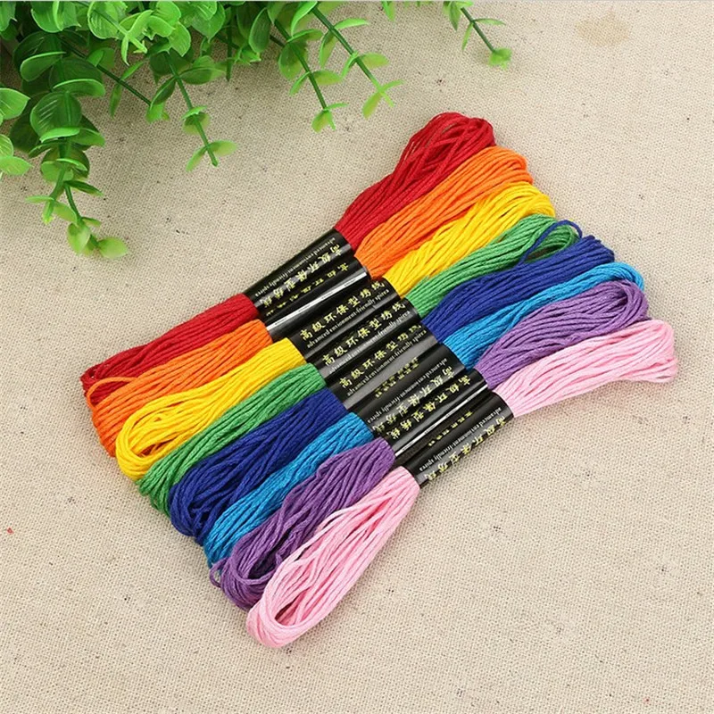 50Pcs Nici Nici do haftu Diy Knitting Ręcznie robiona nić do szycia Skeins Craft Haft Thread Linha De Costura Kit