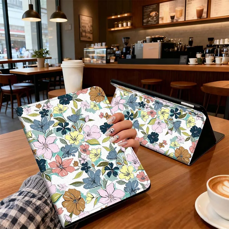 

Colorful Floral Design Flower For iPad Pro Air Mini 1 2 3 4 5 6 7 7th 8th 9th 10th 11th 10.2 9.7 10.5 10.9 11 12.9 Tablet Case