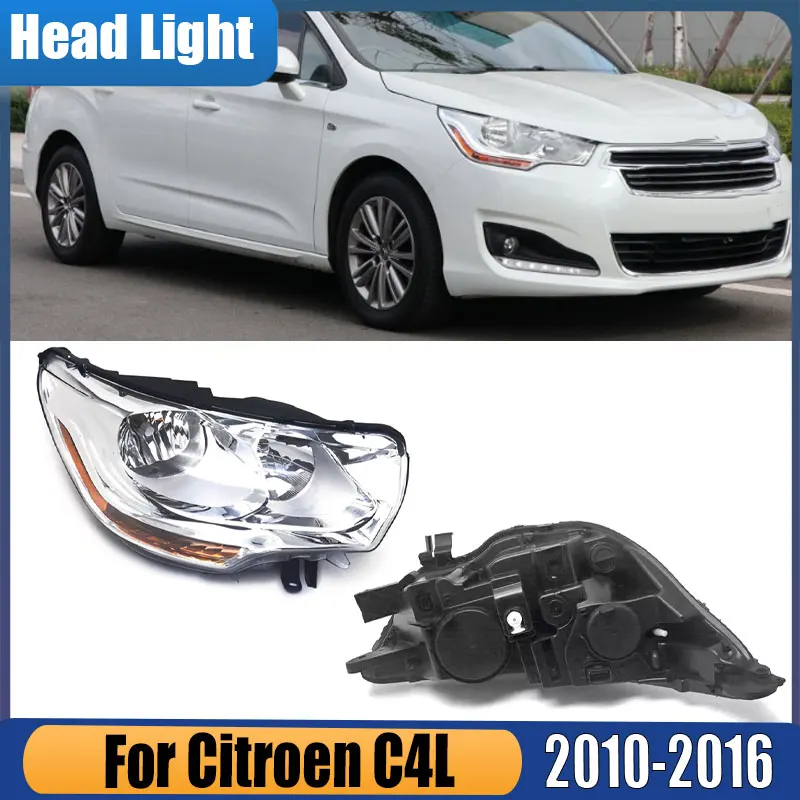 

For Citroen C4L 2010-2016 Auto Accessories Front Bumper Headlight Signal Lamp Driving Lights Housing Car Head Light Assembly