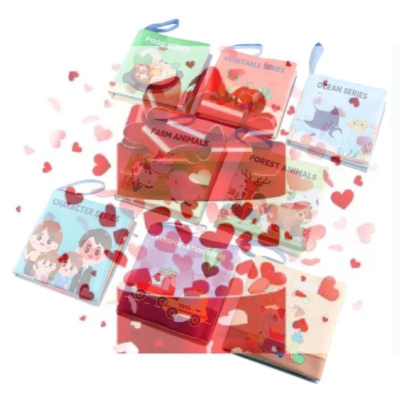 

【BS】Тканевая книга для раннего развития, 4-страничная, 8-сторонняя, английская книга-раскладушка для детей, книга-манга на английском языке для детей