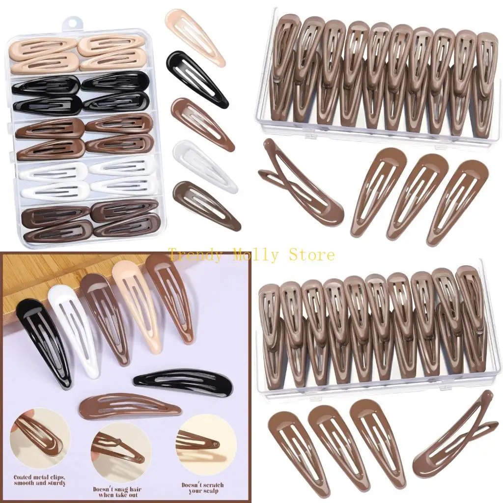 

N5KB 1 комплект Нескользящая металлическая заколка для волос Для детей Однотонный Дизайн капли Нежный уход