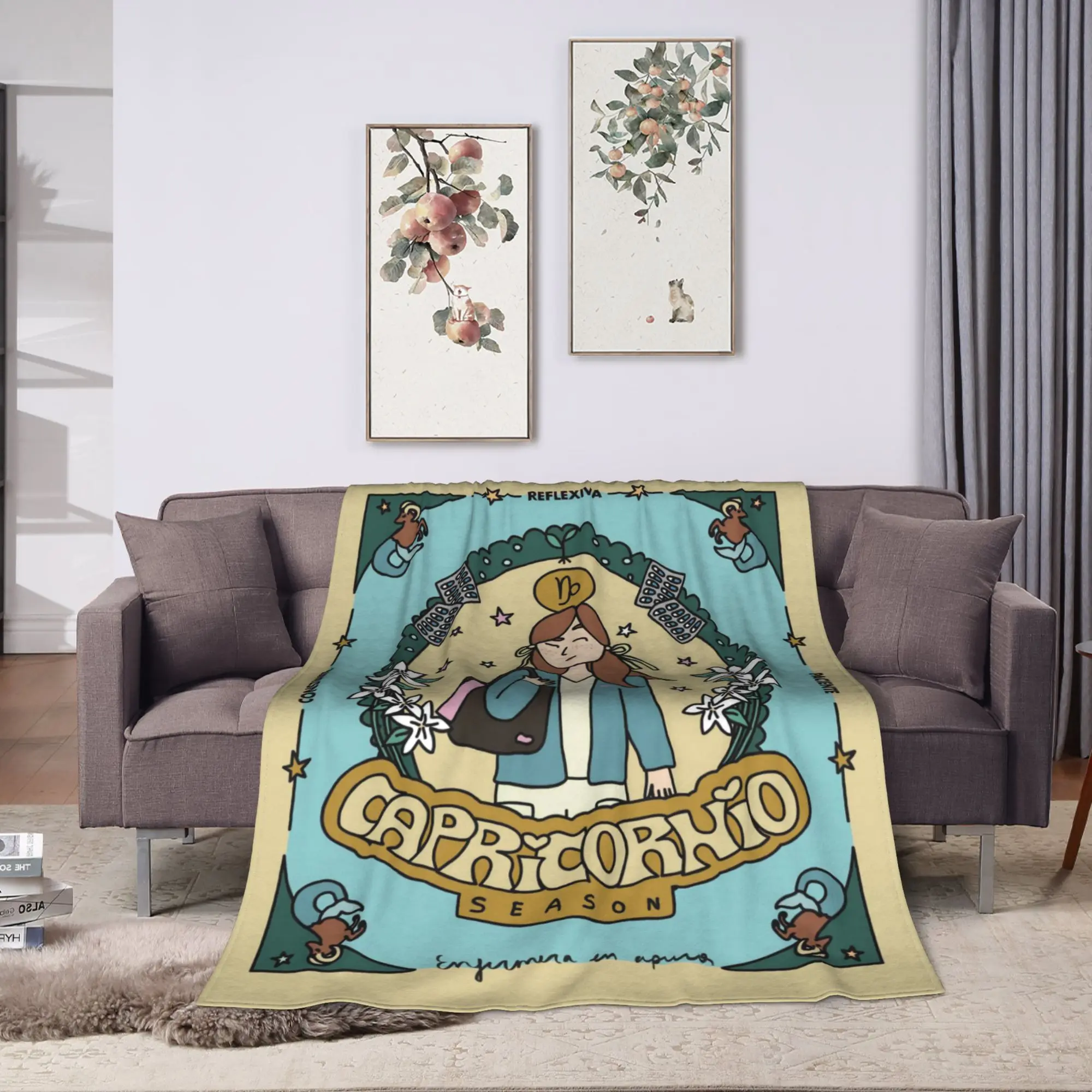Custom Enfermera En Apuros Doctor Nurse Medicine Soft Blanket Plush Throw Blanket Fluffy Couch Chair Flannel Bedspread Bed Cover