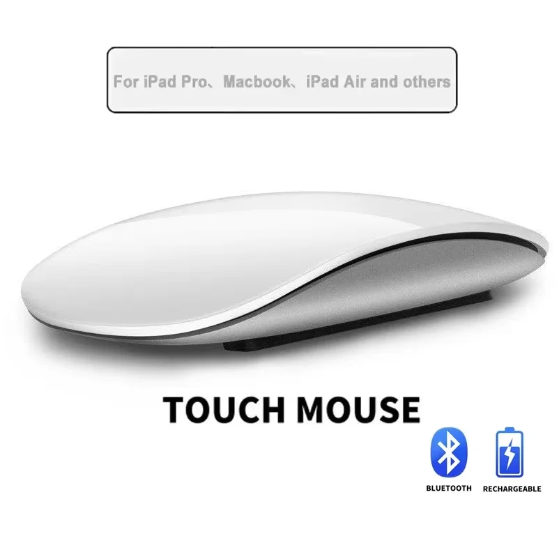 Bezprzewodowa mysz komputerowa Bluetooth Magic, ładowalna, dotykowa, smukła, ergonomiczna, dwufunkcyjna, cicha, do komputerów PC, kompatybilna z Apple Macbook Air