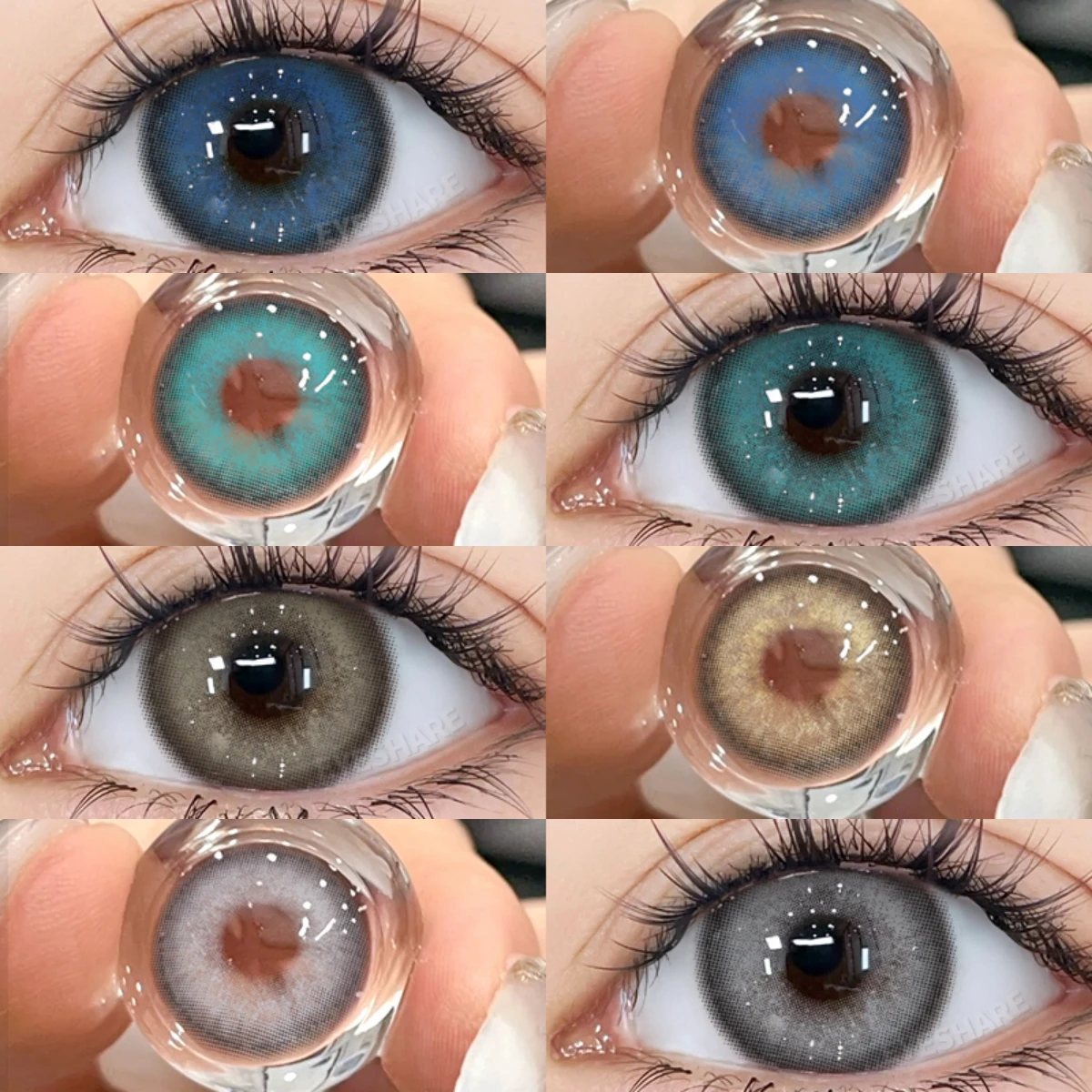 EYESHARE New Colored Contacts Lenses for Eyes Natural Blue Eyes Contact Gray Pupils Brown Lens Yearly Use Multicolored Contacts