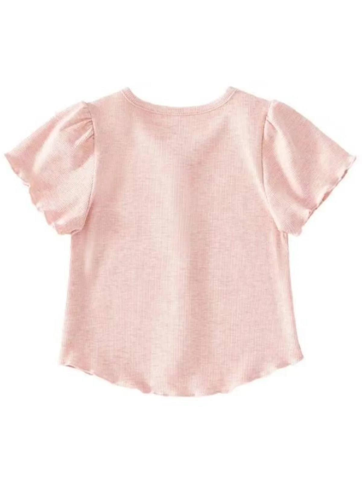 Thin ort Sve Base irt for Little Girls Baby Summer Faionable Versatile Top Children's Wear Soft Silk Material