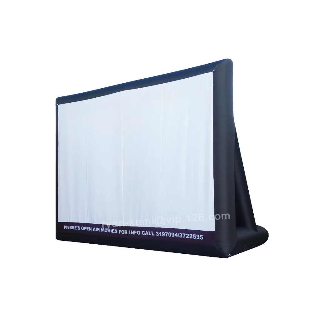 Pantalla de película inflable de 6,5 m para exteriores, pantalla de cine inflable grande con soplador