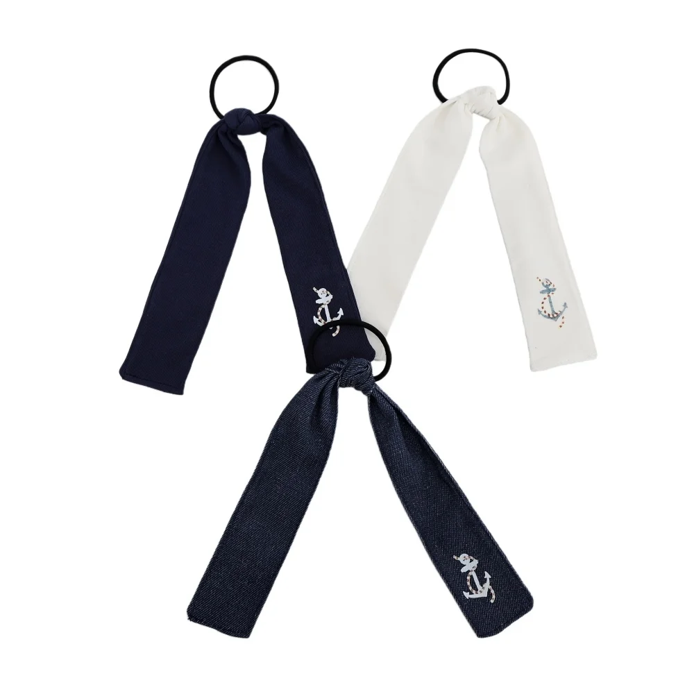 Appliqued Sailor Rudder NAVY Hairclips Children's Girl Dre Matching Hair Accessories Hairband s