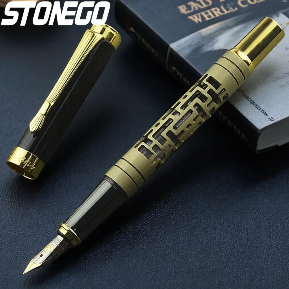 

Роскошная металлическая перьевая ручка для делового письма и каллиграфии, офисные школьные принадлежности, 1 шт., элегантный дизайн