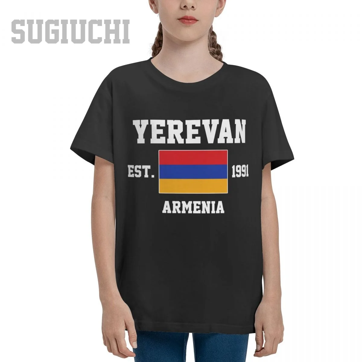 Unisex Youth Boy/Girl Armenia EST.1991 Yerevan Capital T-shirt Kids tshirt tee 100% Cotton T Shirt o-neck short sleeve Children