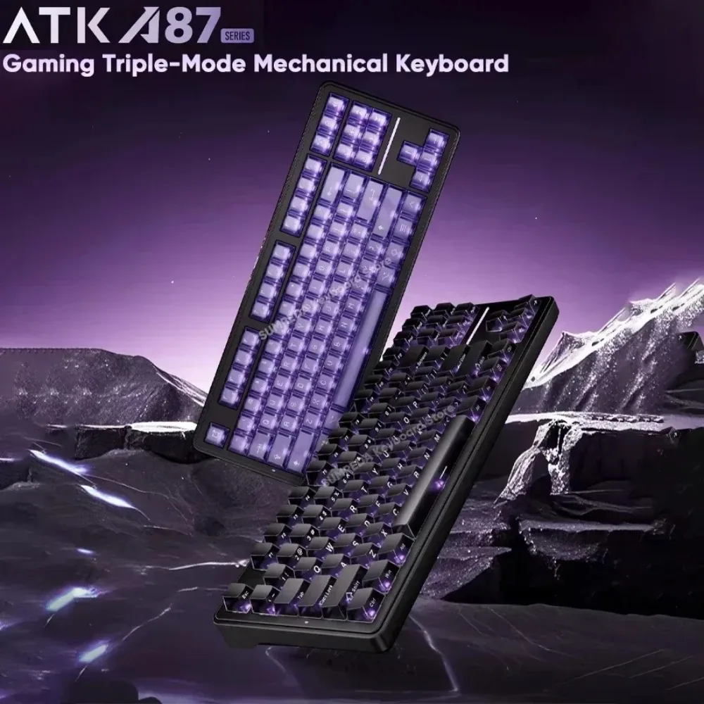 

ATK A87 Pro Mechanical Keyboard 80% Tri-Mode Bluetooth Wireless Keyboard RGB Hot-swap GASKET Gaming Accessories Gamer Gifts