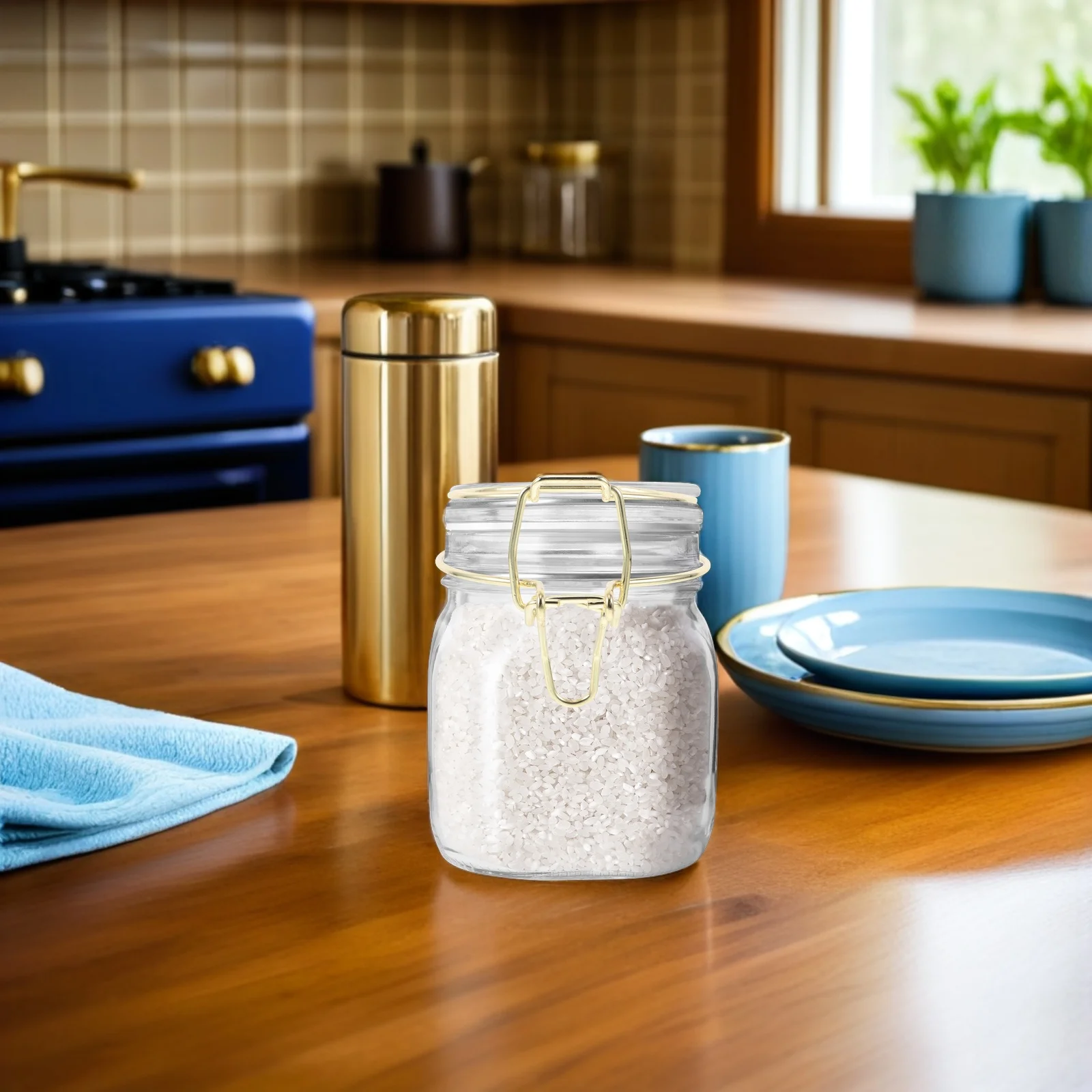 

8pcs Glass Storage Jar Clips Stainless Steel Airtight Fasteners For Wide Mouth Canisters Food Preservation Kitchen Storage Mason