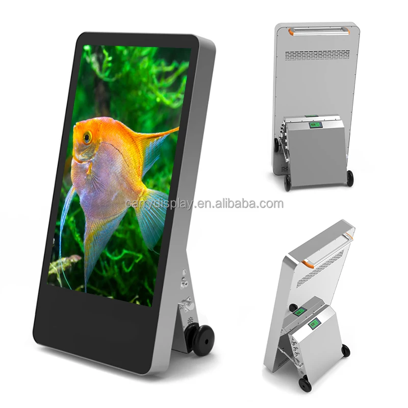 

32 43 55 Inch Portable Outdoor Waterproof IP65 Battery Powered High Brightness LCD Display Digital Signage Advertising Display