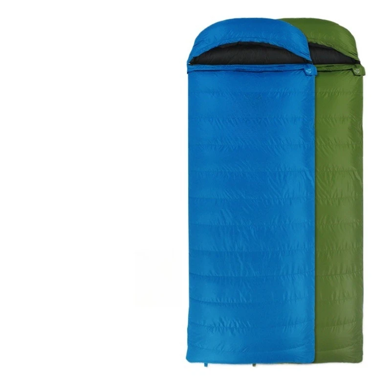 Goose down sleeping bag outdoor heating widened envelope type camping mutual type