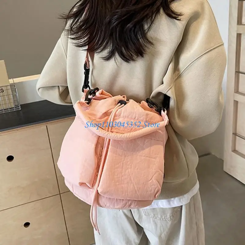 

Multipurpose Drawstring Backpack for Women Spacious Shoulder Bag with Adjustable Shoulder Strap for Various Occasion