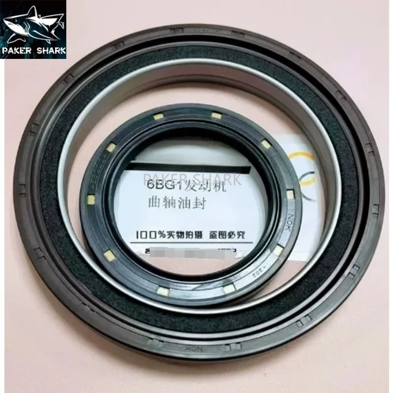 

For HITACHI ZAX200-6 Front Crankshaft Seal Rear Crankshaft Seal Isuzu 6BG1 Engine Crankshaft Front Oil Seal