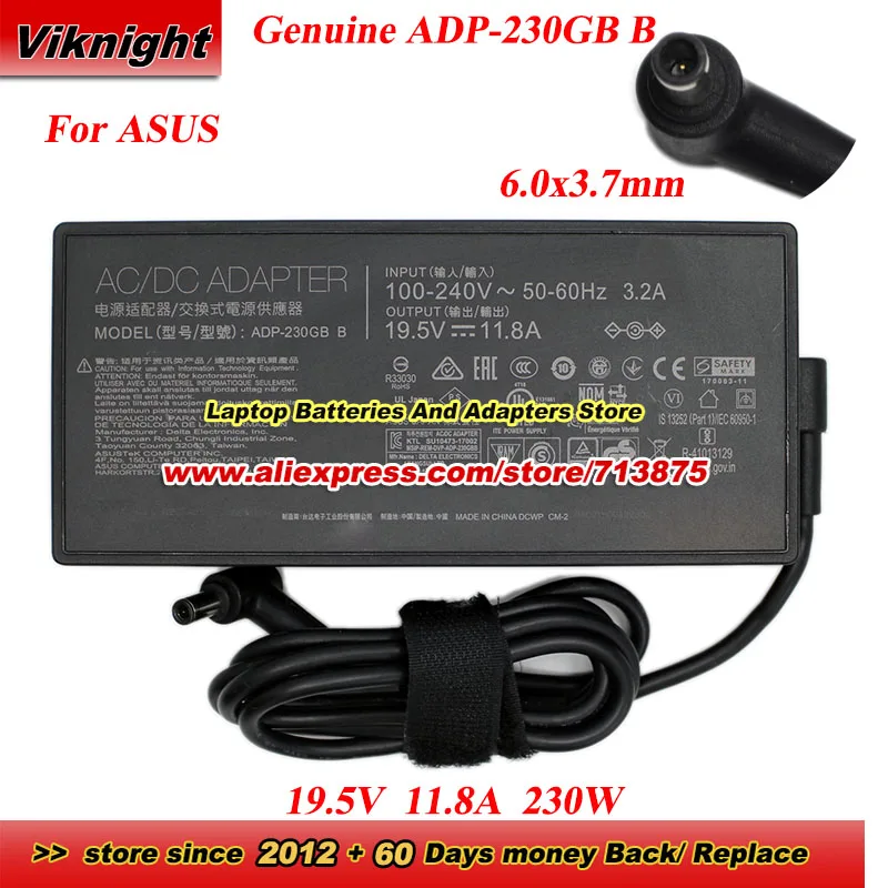 Genuine ADP-230GB B AC Adapter 19.5V 11.8A For ASUS ROG Strix G531GV-DB76 GL702 GL703 GL503 GX701GX-XS76 GX531GS UX581LV UX581G