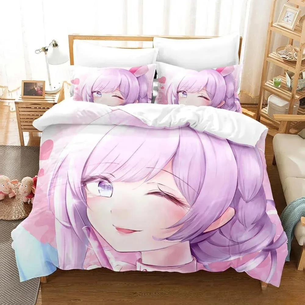 Anime D4DJ All Mix Bedding Set,Duvet Cover Comforter Bed Set Quilt Cover Pillowcase,King Queen Twin Size Boys Girls Adultse ﻿