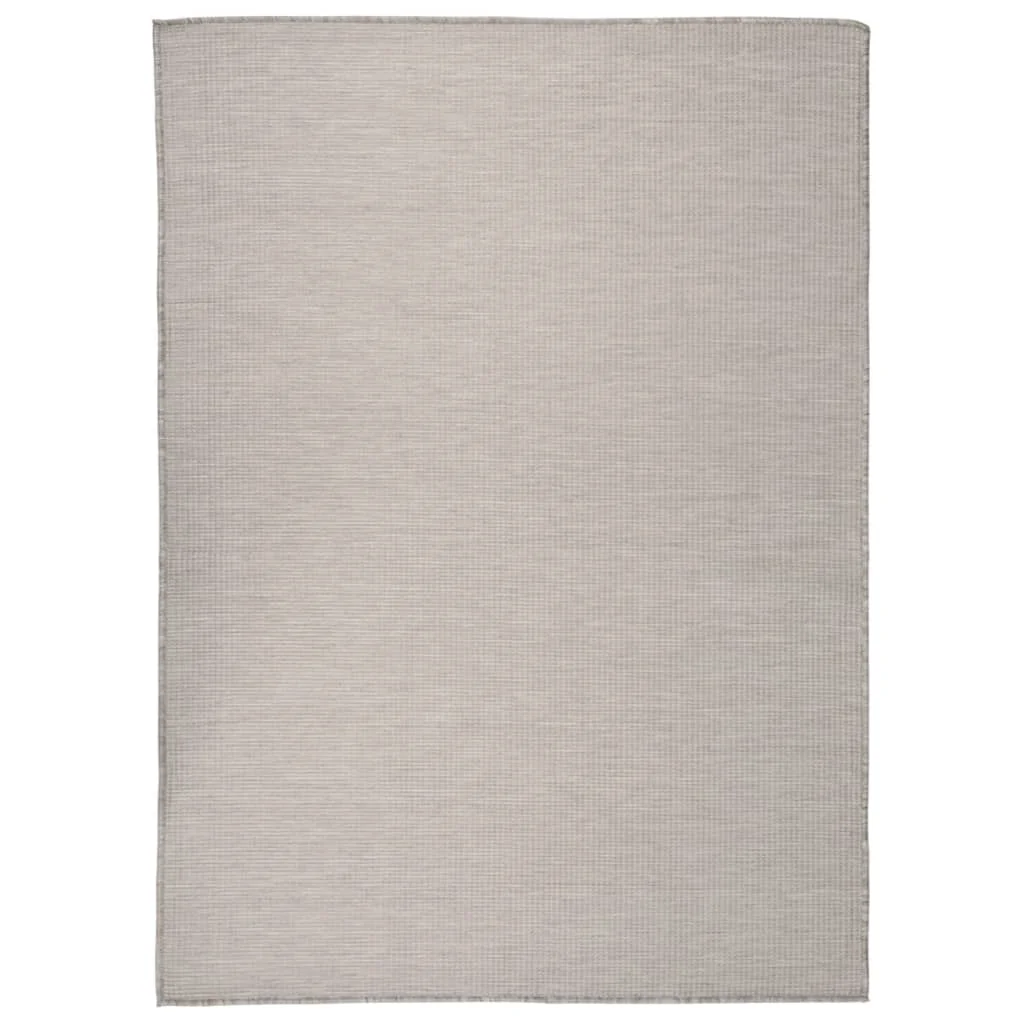 Outdoor-Teppich Flachgewebe 200x280 cm Taupe