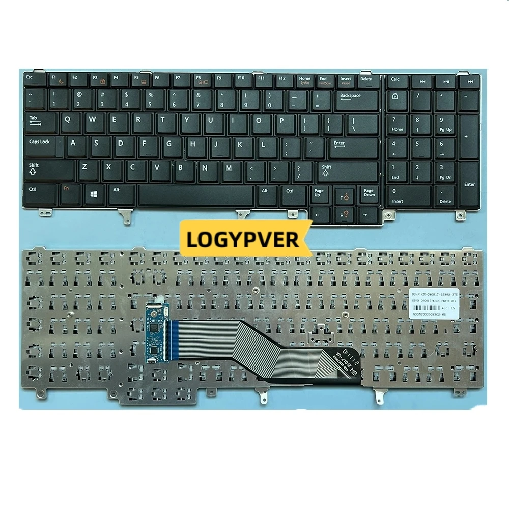 US Keyboard for Dell Latitude E6520 E6530 E6540 E5520 E5530 Series Laptop English