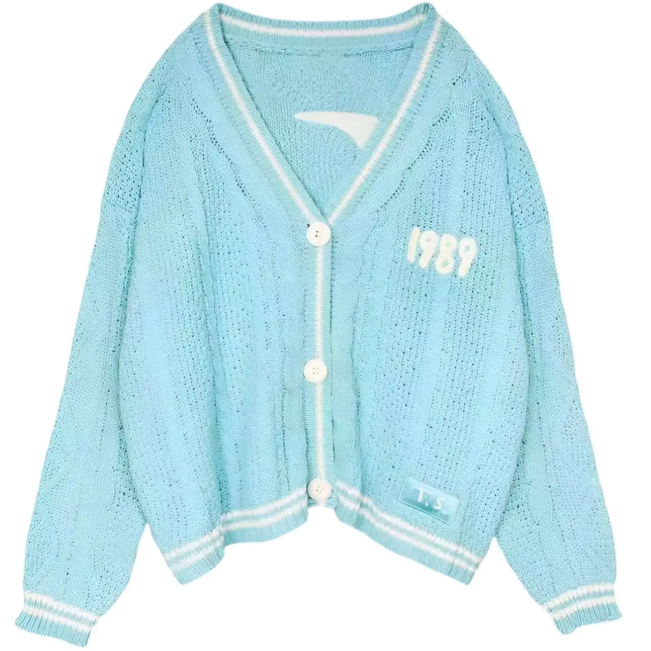 2023 Europe and the United States star with autumn and winter new style sweater embroidered cardigan temperament bright color ca