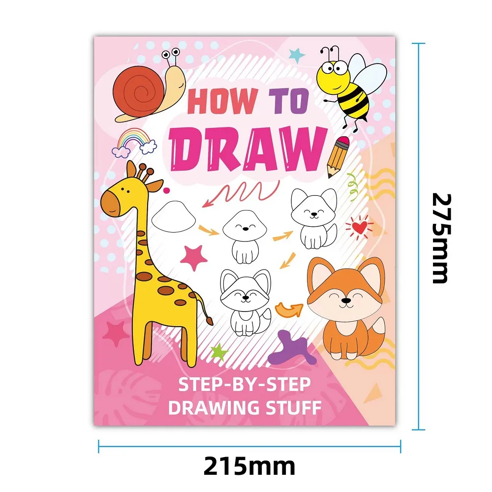 How To Draw Animal Cartoon Sketch Book for Kids Fun Doodles & Coloring Early Learning Educational Drawing Book for Students