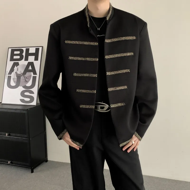 

Новое китайское пальто Zhongan с воротником-стойкой, мужское пальто High Faion, мужское модное пальто в стиле вестерн, модное пальто Haome Small Fraance Wind o...