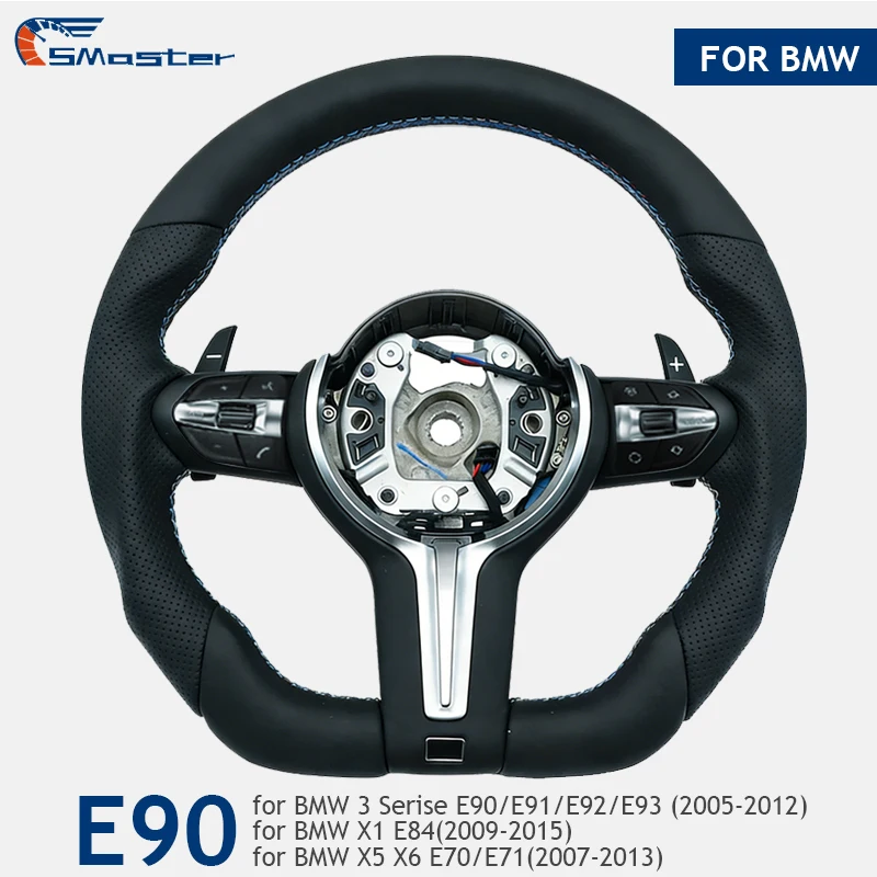 

Спортивный руль X5 E70 X6 E71 с плоским дном и подрулевыми лепестками для BMW E70 E71 E84 E89 E90 E91 E92 E93 2005-2015