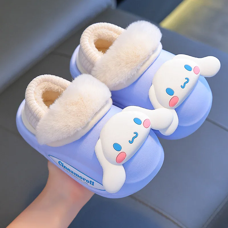 Sanrio Cute Slipper Antislip Flax Comfortable Pochacco Hello Kitty Kuromi Outdoor Indoor Slides Cartoon Sweet Pink Size 24-41