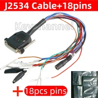 keystar 1pcs ECU Bench Cable J2534 Bench Cable With 18pcs Pins ECU Reading Cable for PCMflash ECU Tool SM2 KT Flash KT200 FC200