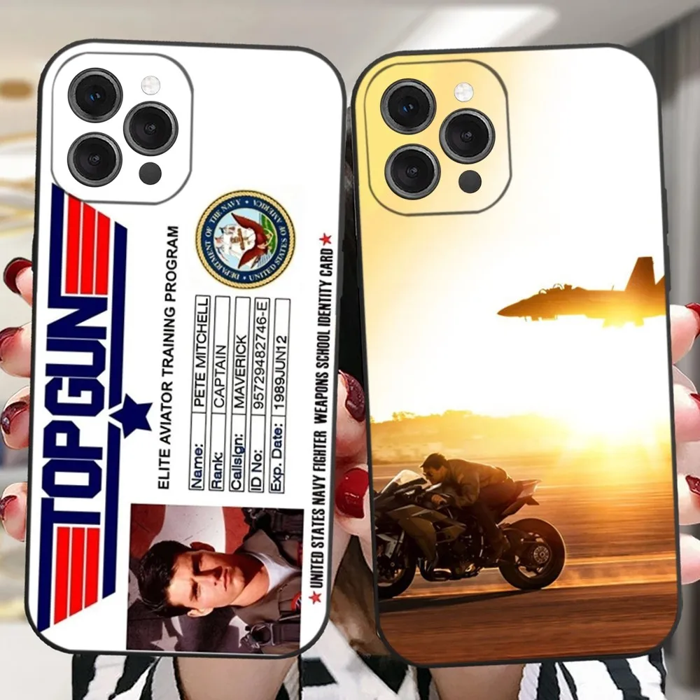 

T-Top GunS M-MaverickS Phone Case For iPhone 16,15,14,13,12,11 Plus,Pro,Max,XR,XS,X,7,8 Plus,SE,Mini Silicone Soft