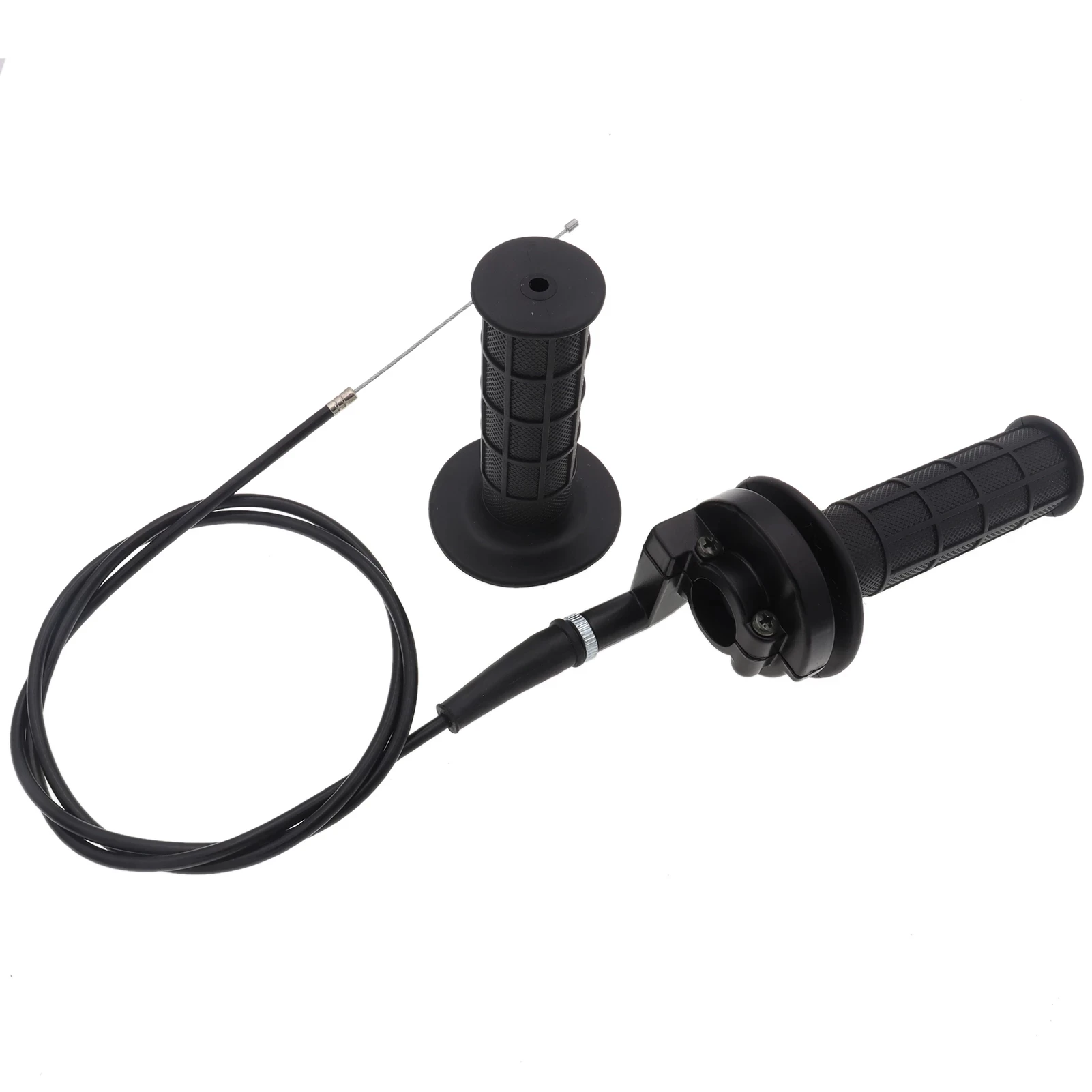 1 Pair 22mm Motorcycle Throttle Grip with Twist Cable Handle Bar Hand Grips For Pit Dirt Bike ATV Quad Motocross Racing