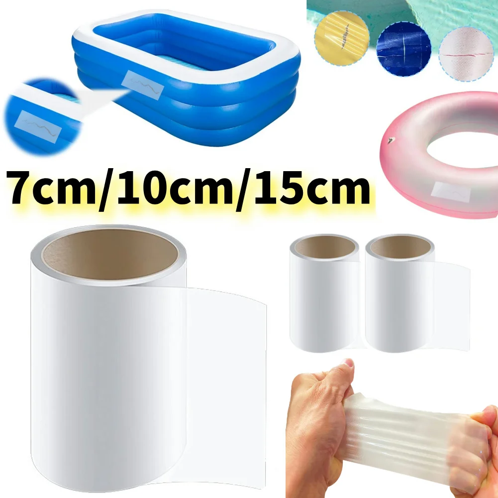 

1 м рулонная лента для ремонта бассейна из ТПУ, многофункциональный водонепроницаемый надувной патч, ремонтный комплект для надувного матраса, кольцо для плавания дома