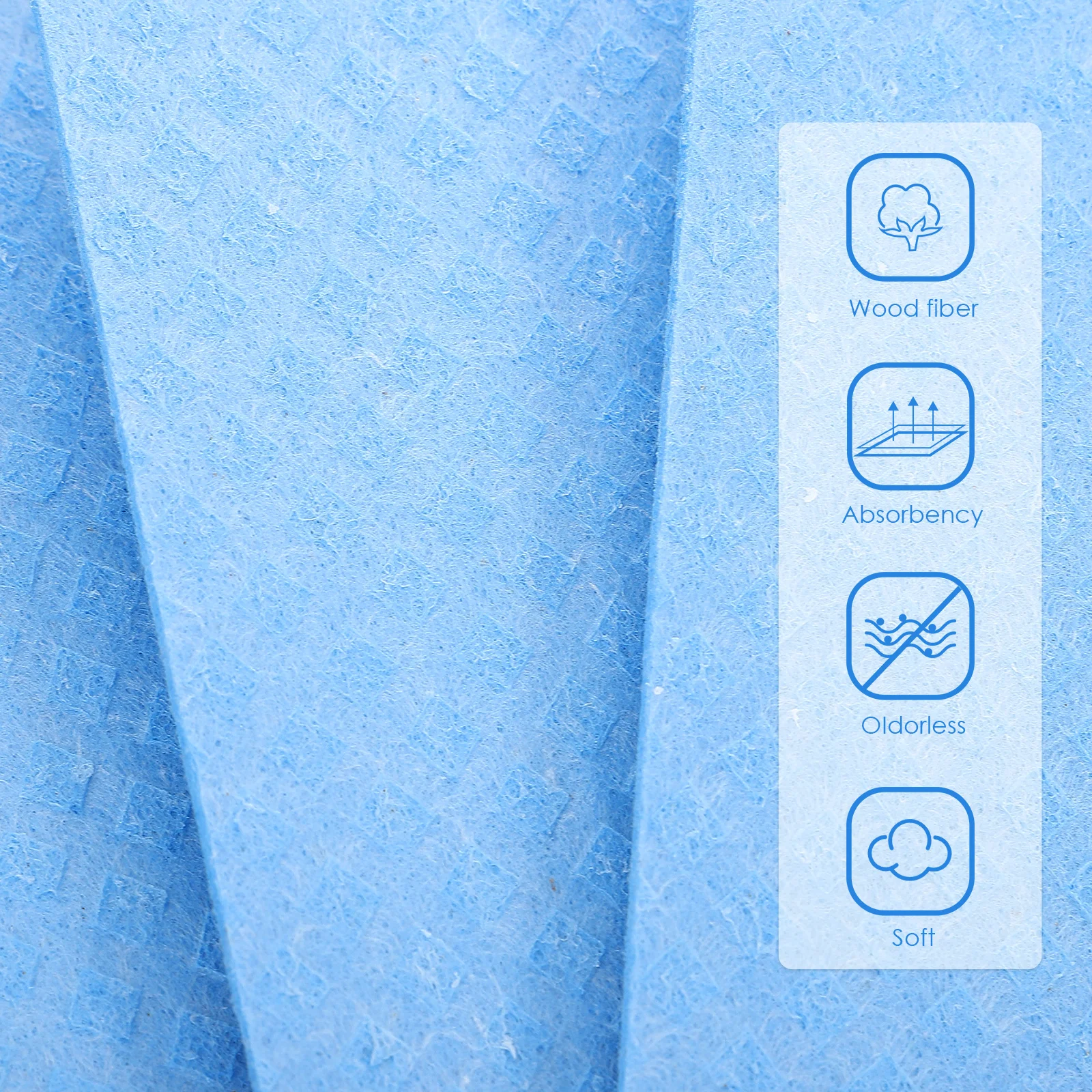 

5Pcs Wood Fiber Dishcloths Durable Non-Scratch Kitchen Wiping Cloths Reusable Cleaning Rags Dish Cloths Cleaning Rags for Dish