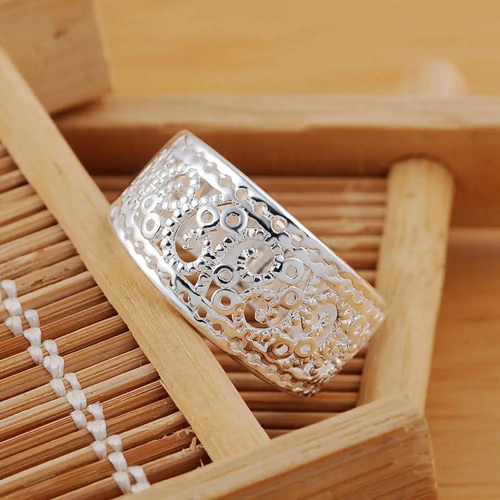 Hurtownia 925 Sterling Silver Cute Charms Ring dla kobiet Lady Wedding Party Gift Luxury Classic