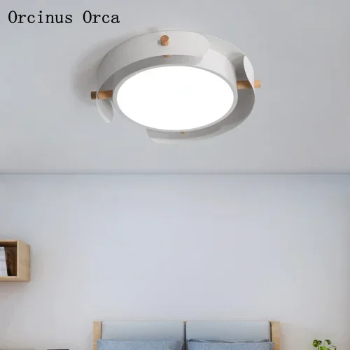 

Nordic modern compact LED ceiling lamp living room dining room creative personality round white ceiling lamp