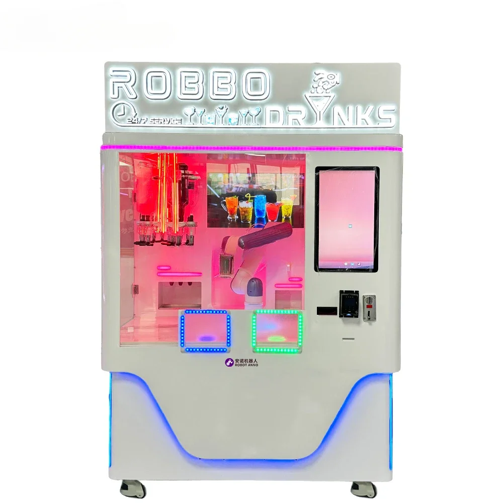 32 Total Bottles Robot Bartender Vending Machine With Ice And Soda Dispenser Machine