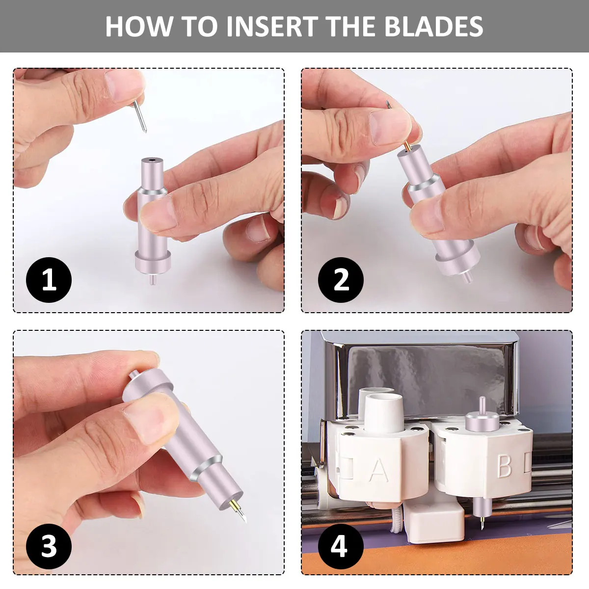 Hosing 60 Degree Blades For Cricut Explore 3/Air 2/Air/One/Maker 3/Maker Sturdy Housing Plotter Blades For Cricut Cutting