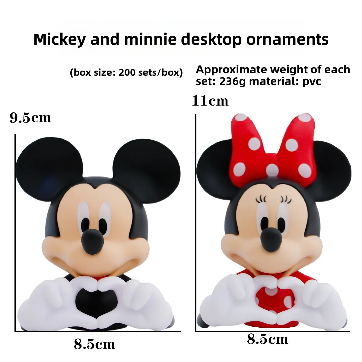 10 cm Nuovo Disney Love Topolino Minnie Figura Cartoon Pvc Vestito Decorazione Soggiorno Ornamenti Modello Giocattoli Ragazze Regalo Di Compleanno