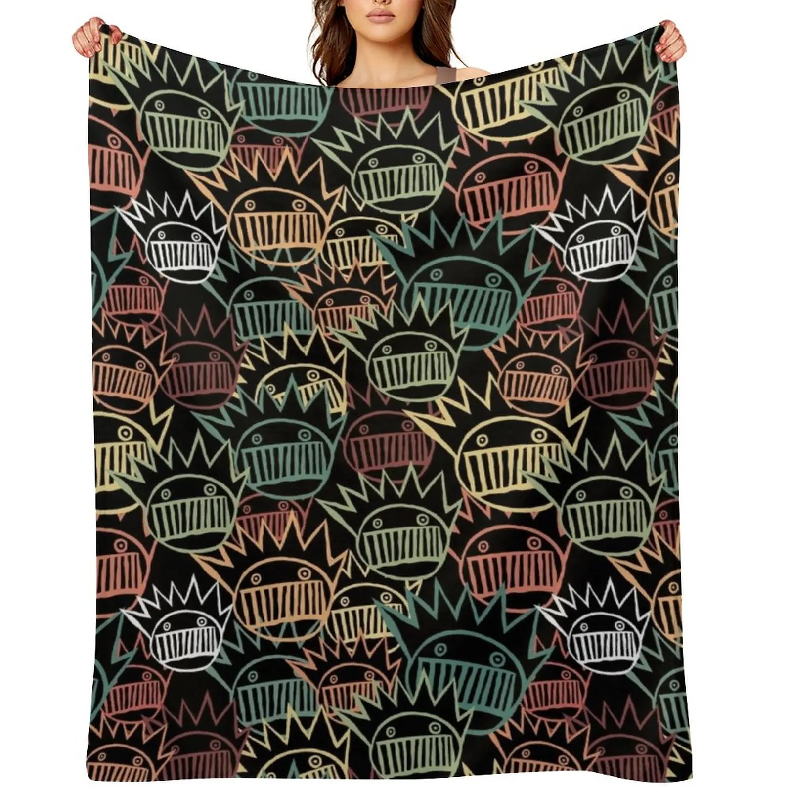 

Boognish pattern Throw Blanket Thins Softest Soft Beds Single Blankets