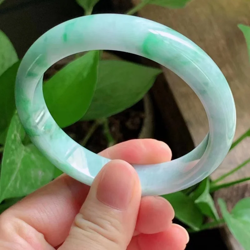 Floating Flower Finished Pure Jade Bracelet