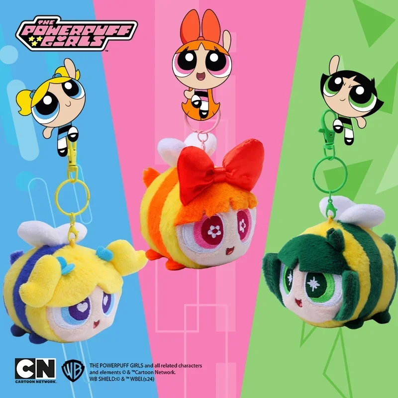 Оригинальный плюшевый брелок Powerpuff для девочек серии «Пчела» 8 см и мягкая игрушка 20 украшение детский рождественский Фото №2