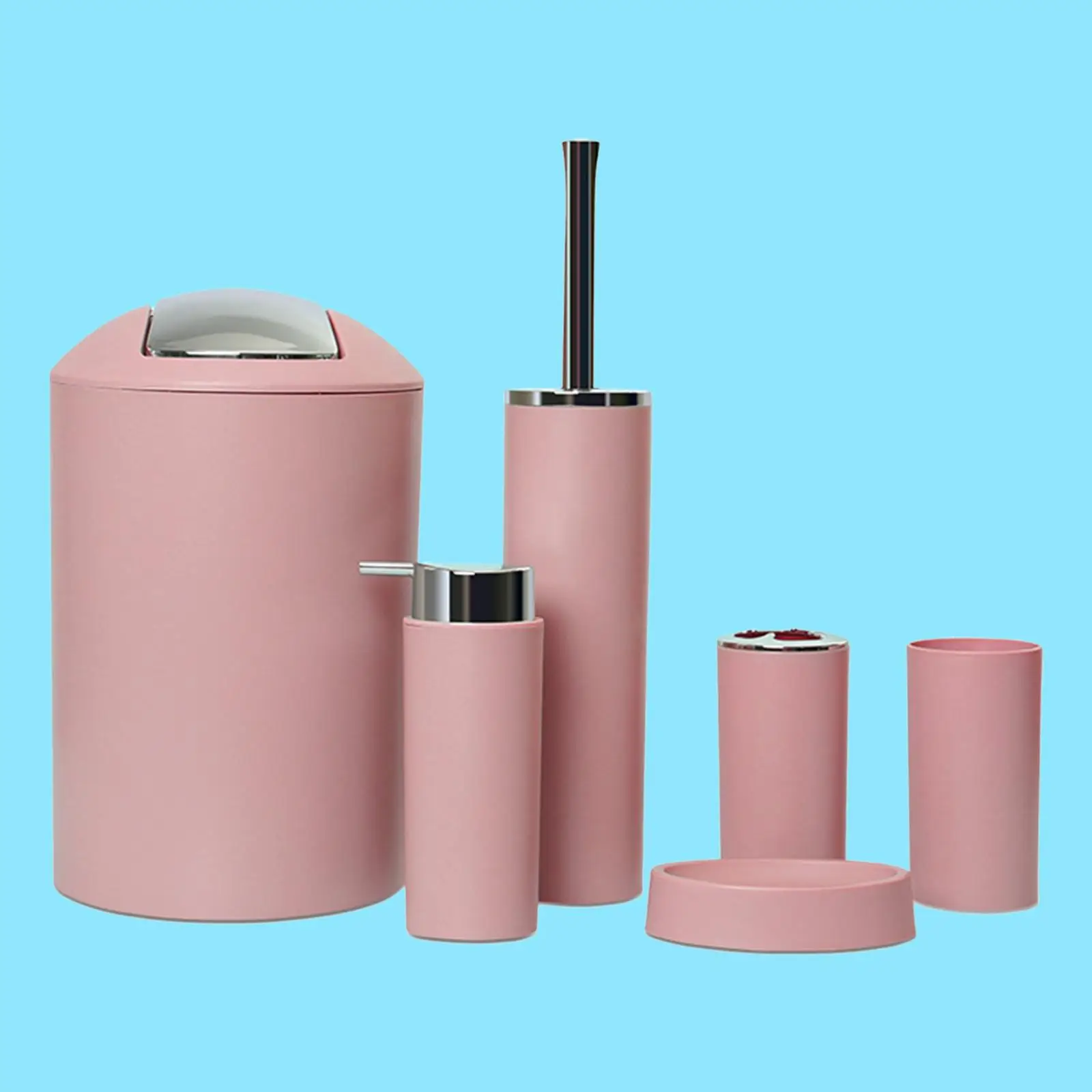 

Набор аксессуаров для ванной комнаты: современный пластиковый декор, мусорное ведро, держатель для зубных щеток, полный комплект для дома и туалета