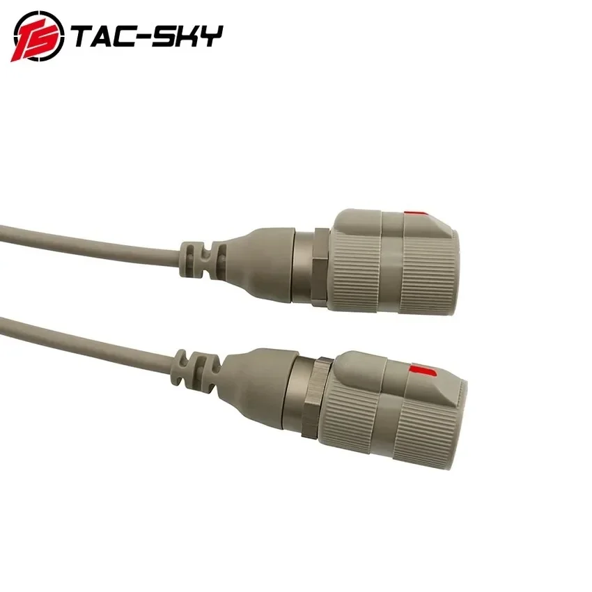 Imagem -03 - Adaptador Militar ts Tac-sky-dual Comm v2 Pinos Ptt Tático Ptt para Pelto Comtac Sordin Fone de Ouvido Airsoft para an Prc148152 163