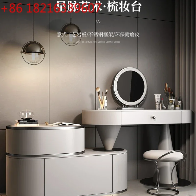 

Легкий роскошный комод из цельного дерева в итальянском стиле, туалетный столик, встроенная главная спальня, продвинутый минималистский стиль