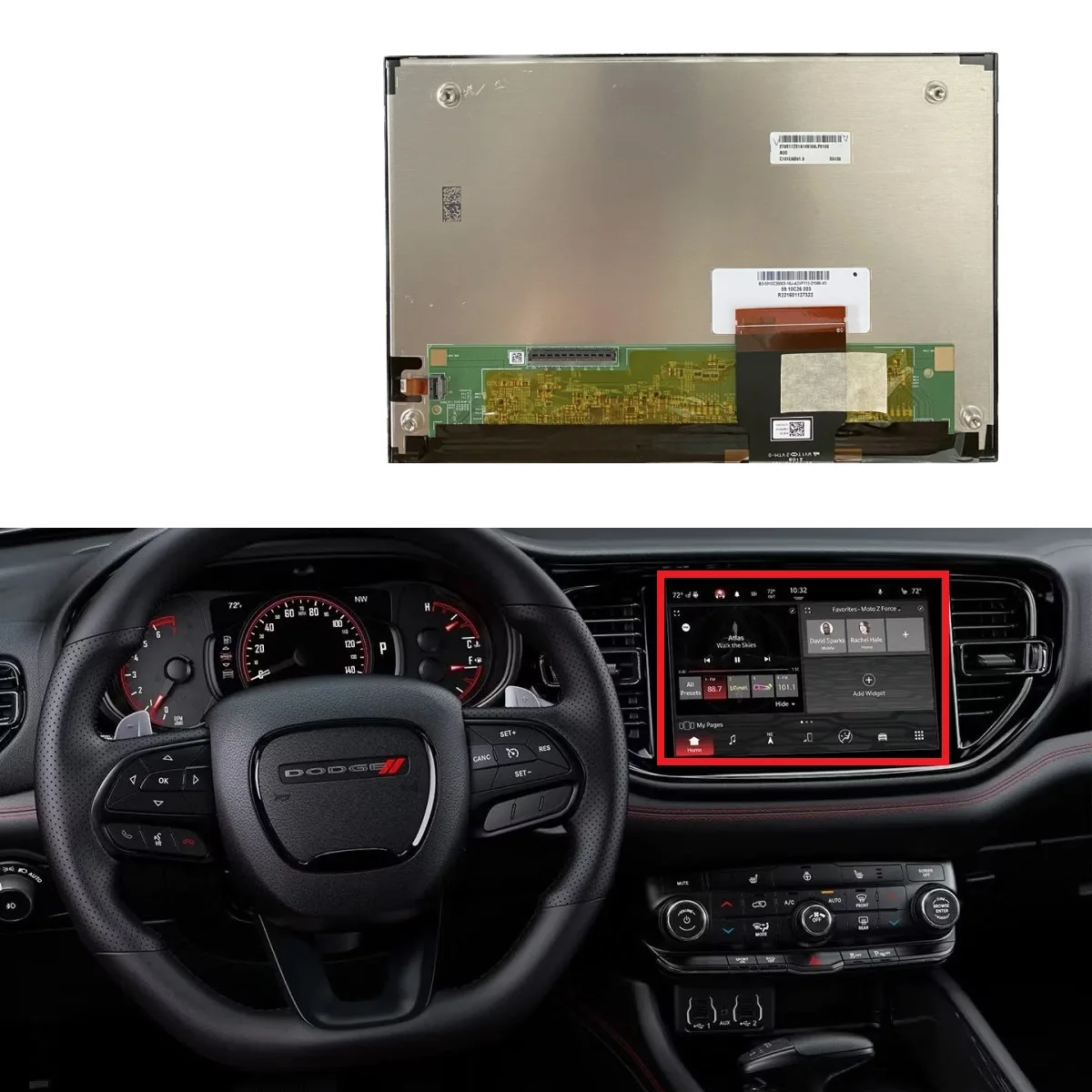 

10.1" inch C101UAB01.0 LCD Dispaly With Touch panel Digitizer 1920 * 1200 For 2021-2022 DODGE DURANG GPS Navigation Radio Screen